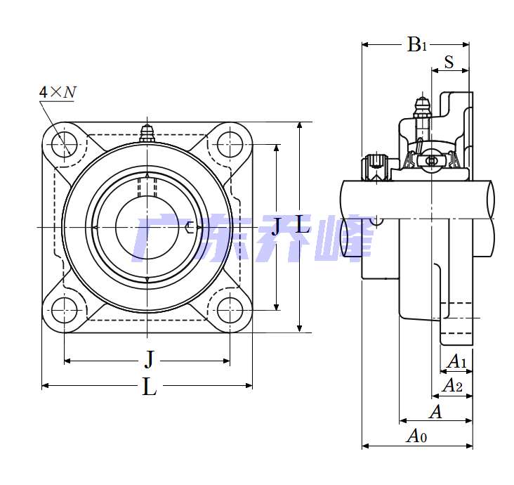 NTN UELFU214-210D1軸承圖紙