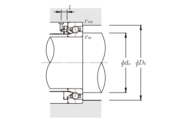 角接觸球軸承，品牌：NTN，尺寸圖3