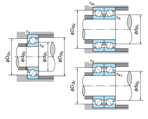 角接觸球軸承，品牌：NACHI，尺寸圖2