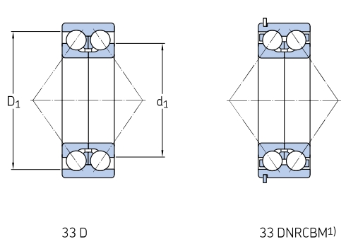 角接觸球軸承，品牌：SKF，尺寸圖2