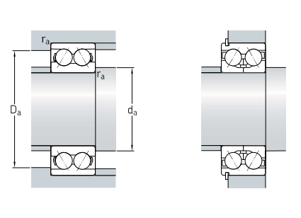 角接觸球軸承，品牌：SKF，尺寸圖4