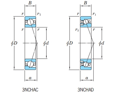 角接觸球軸承，品牌：KOYO，尺寸圖2